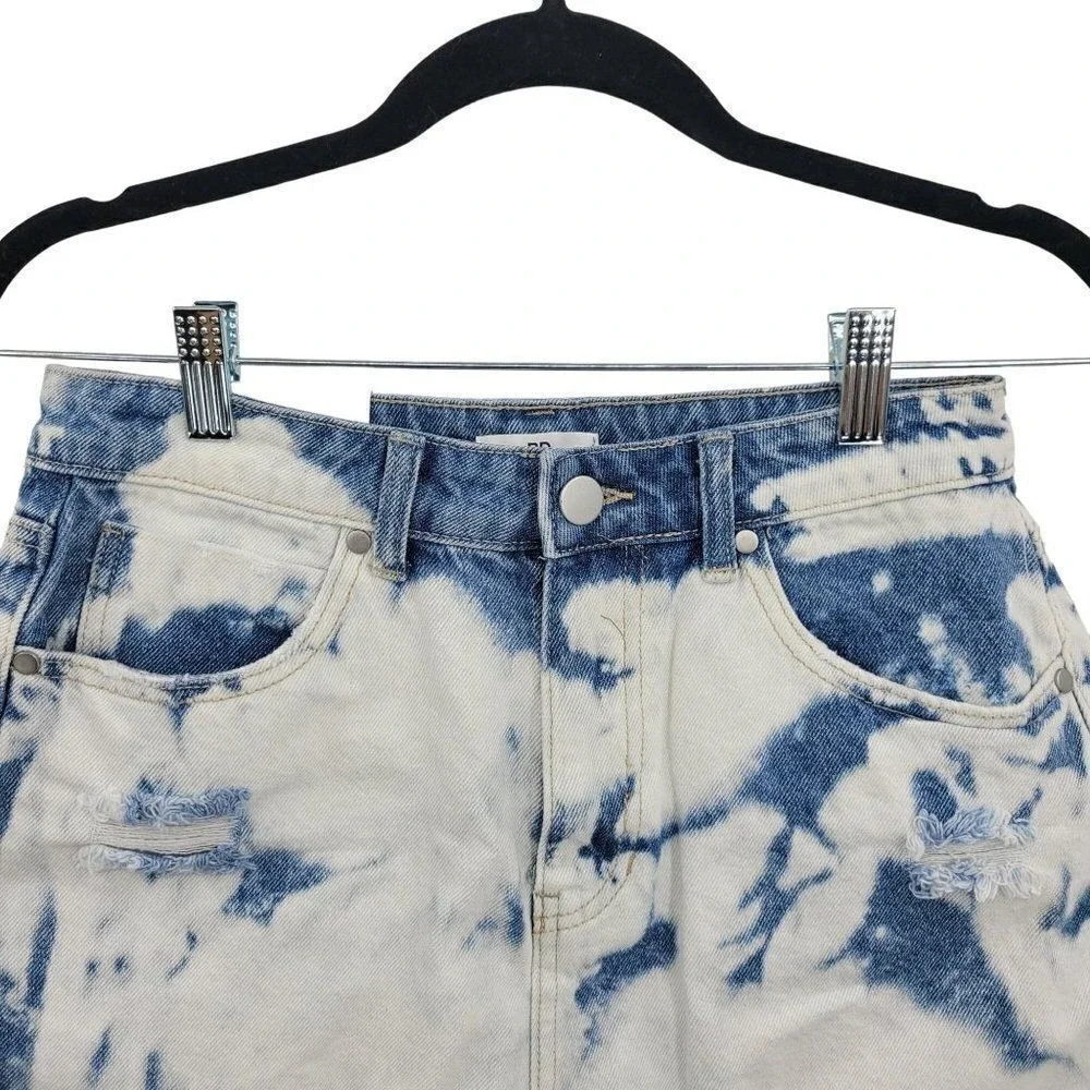 Nordstroms Retro 80s Bleached High-rise Mom Jean Shorts Sz 28 Frayed Indy Sleaze